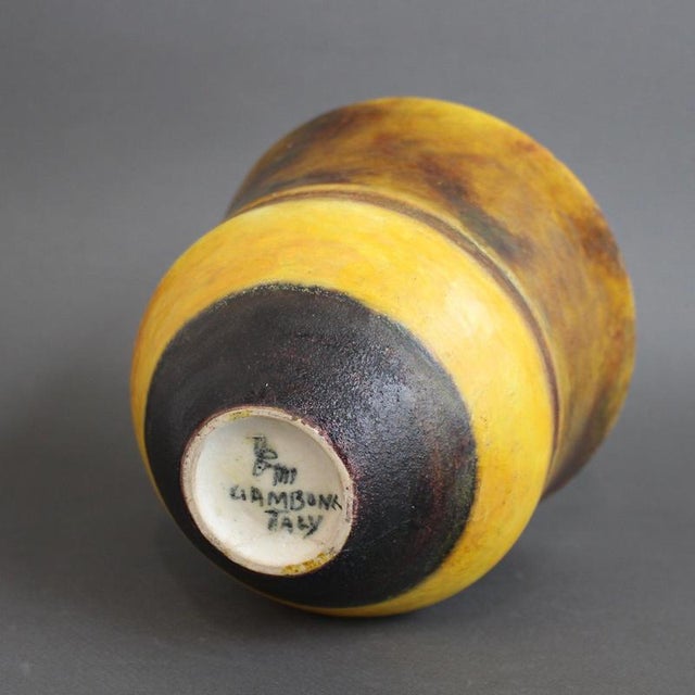 Vintage Italian Ceramic Cachepot by Guido Gambone, 1960s For Sale - Image 16 of 18