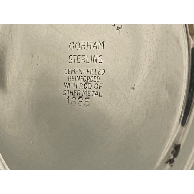 Gorham 1956 Mid-Century Modern Gorham Sterling Silver "Celeste" Candelabras - A Pair For Sale - Image 4 of 7