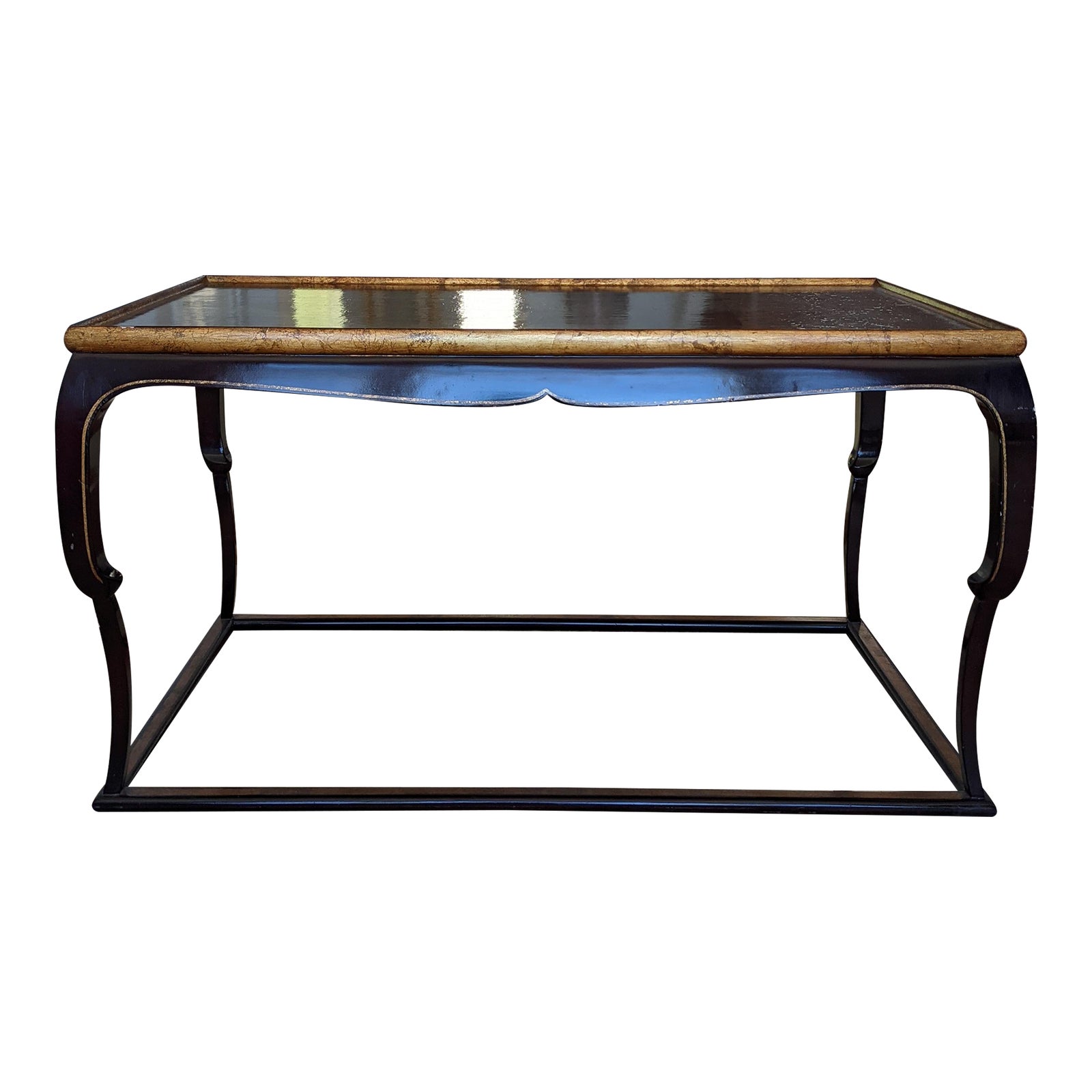 Mid 20th Century Black and Gold Coffee Table Chairish