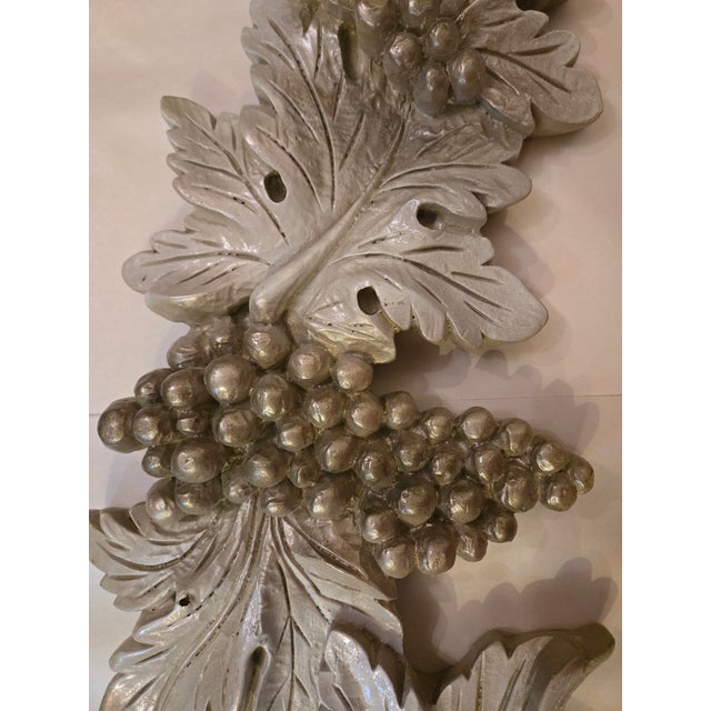Vintage Resin Grapevine Swag Wall Art, Decorative Wall Palque For Sale - Image 10 of 10