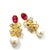 Bochic "Capri" Vintage Ruby & Multi Sapphire Earrings Set In 18K Gold & Silver For Sale - Image 4 of 18