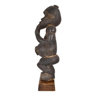 Early 20th Century Mambila Tadep Guardian Figure on Custom Stand Cameroon For Sale