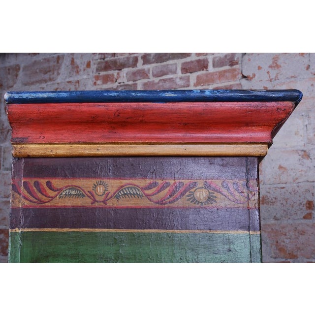 Baroque Wardrobe in Spruce with Paintings, Czech, 1800s For Sale - Image 4 of 18