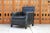 1990s Art Deco Faux Crocodile Leather Club Chair With Ottoman, 1990s For Sale - Image 5 of 12