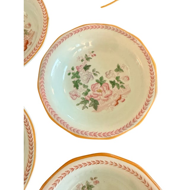 Vintage Adams Calyx Ware Metz English Ironstone Berry Bowls, Set of 7 For Sale - Image 16 of 18