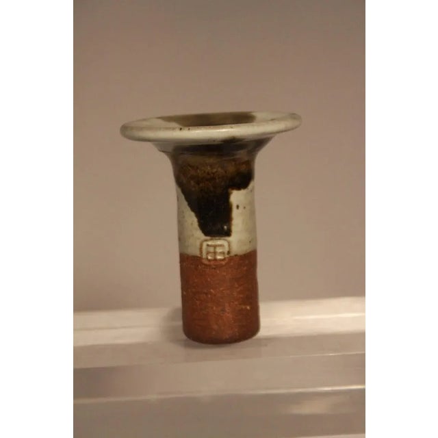 Mid-Century Master Potter Byron Temple Studio Pottery Candlesticks - Set of 4 For Sale - Image 4 of 5