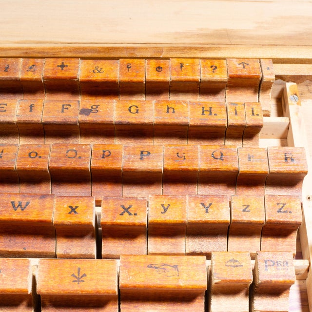 Early 20th Century Antique Shopkeeper's Sign & Price Rubber Ink Stamp Set Kit c.1920 For Sale - Image 5 of 10