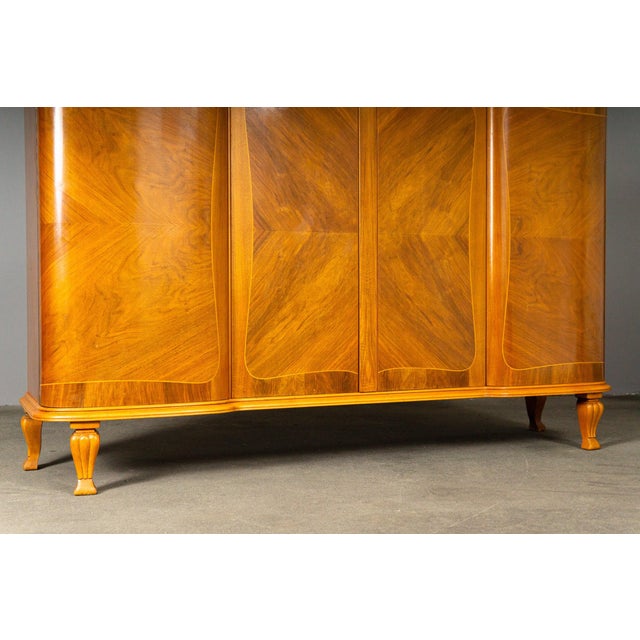 Wood Art Deco Style Sideboard in Walnut For Sale - Image 7 of 18