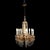Glass Vintage French Empire Style Cut Crystal & Glass 9-Light Basket Chandelier C1940 For Sale - Image 7 of 7