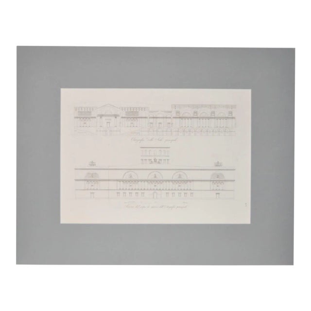 19th Century Architectural Engraving of Opera House For Sale