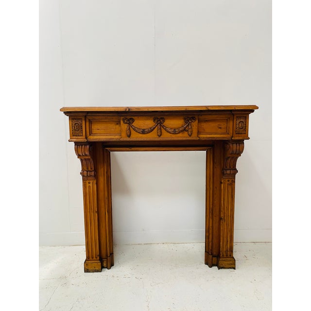 Brown Louis XVI Style Fireplace in Fir, 1800s For Sale - Image 8 of 8