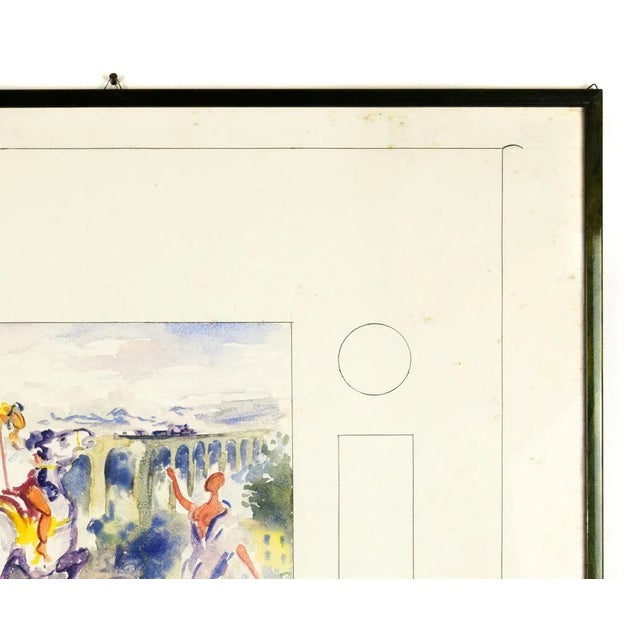 Knight and Girl - Original Watercolor by Vito Alghisi 1999 For Sale - Image 3 of 5