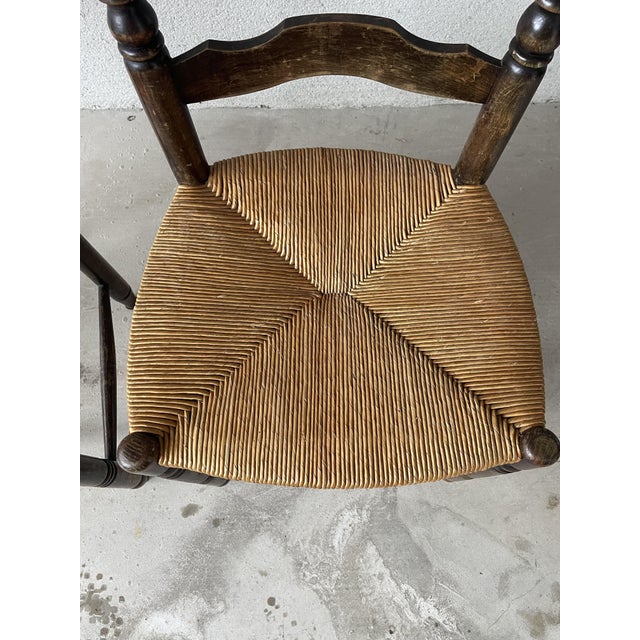 Country-Style Chairs in Walnut and Straw, 1950, Set of 2 For Sale - Image 13 of 17