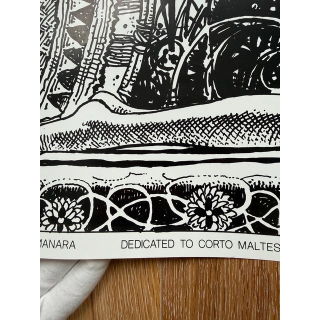 Milo Manara, Dedicated to Corto Maltese, Print For Sale - Image 6 of 9