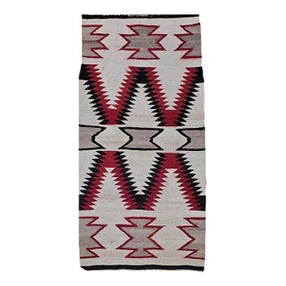Vintage Native American Navajo Rug, Handwoven Wool, Eye Dazzler Pattern, 2x3 For Sale