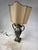 Antique Brass Table Lamp with Silk Shade, 1890s For Sale - Image 11 of 18