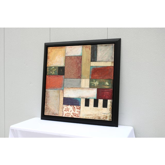 2000 - 2009 Jodi Reeb-Myers Nature's Music Abstract Mixed-Media & Collage on Canvas Artwork For Sale - Image 5 of 18