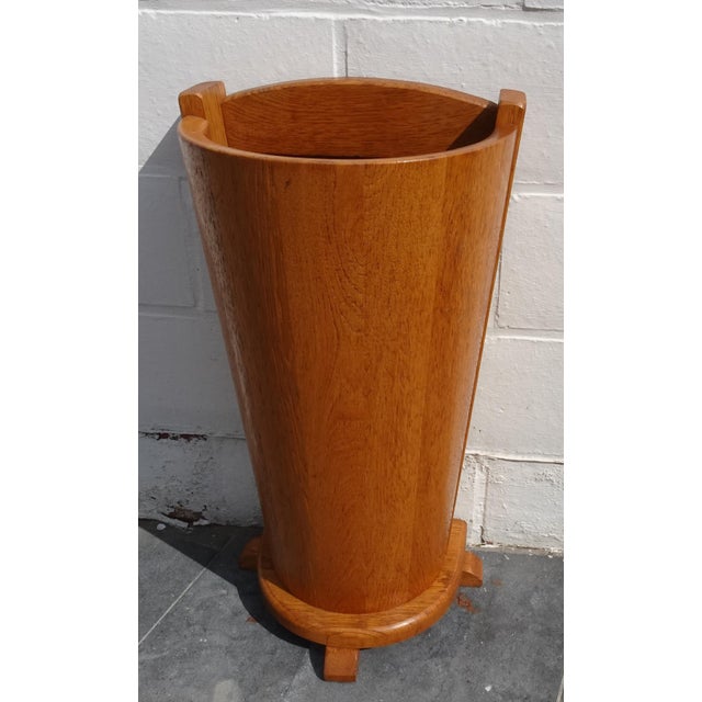 Mid-Century Danish Oak Wall Umbrella Stand, 1970s For Sale - Image 10 of 10