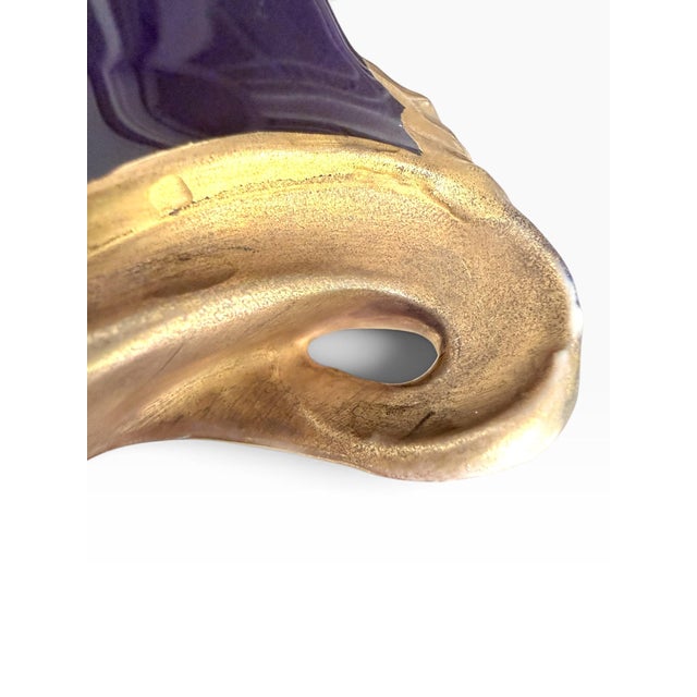 Antique Carl Knoll Karlsbad Art Nouveau Hand-Painted Porcelain Iris Vase, Bohemia, Circa 1900 For Sale - Image 10 of 12