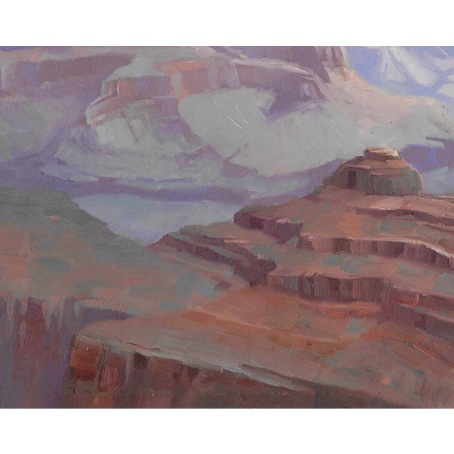 Early 21st Century Mather Point by Kirsten Savage | Oil on panel Landscape of the Grand Canyon from Mather Point For Sale - Image 5 of 5