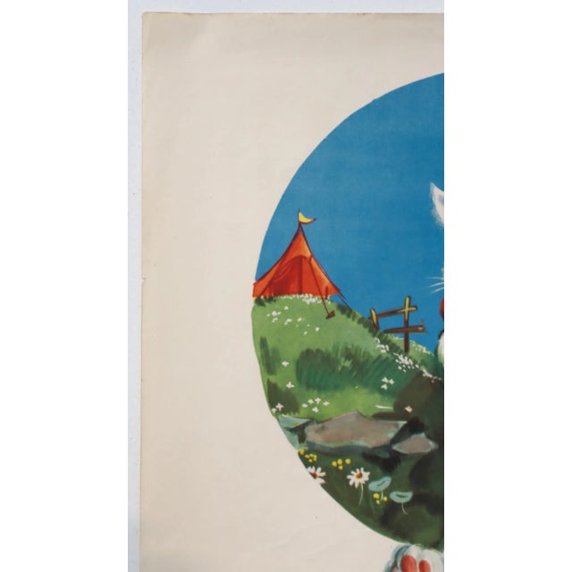 Date: 1940s Size: 11.5 x 15.25 inches About The Poster: A charming and detailed point-of-purchase advertisement for a...