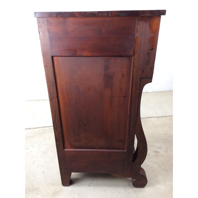 Antique Empire Mahogany Chest of Drawers With Glass Hardware For Sale - Image 9 of 18