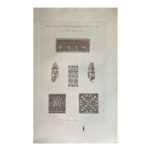19th Century French Engraving of Renaissance Venetian Lace Designs
