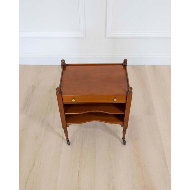 French French 20th Century Cherrywood Bedside Table For Sale - Image 3 of 9