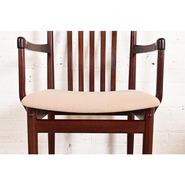 Wood Danish Modern Sculpted Solid Rosewood Dining Chairs by Vamdrup Stolefabrik, Set of Eight For Sale - Image 7 of 13
