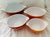 Vintage Set of 4 Pyrex "Autumn Harvest" Cinderella Mixing bowls. Wheat motif on all bowls in Orange/Rust Background. Great...
