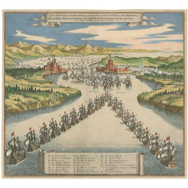 Venetian Fleet vs. Ottoman Turks, 1656, Paper For Sale - Image 10 of 10