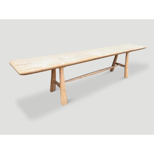 Cream Andrianna Shamaris Impressive Milky Toned Long Console or Dining Table For Sale - Image 8 of 18