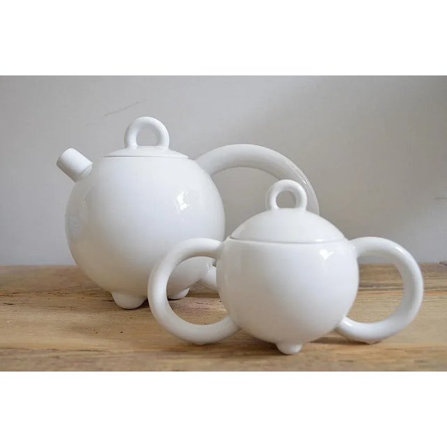 Porcelain tea set from the postmodern 1980s. The design is by Matteo Thun for Prozellan Manufaktur Arzberg. The set...