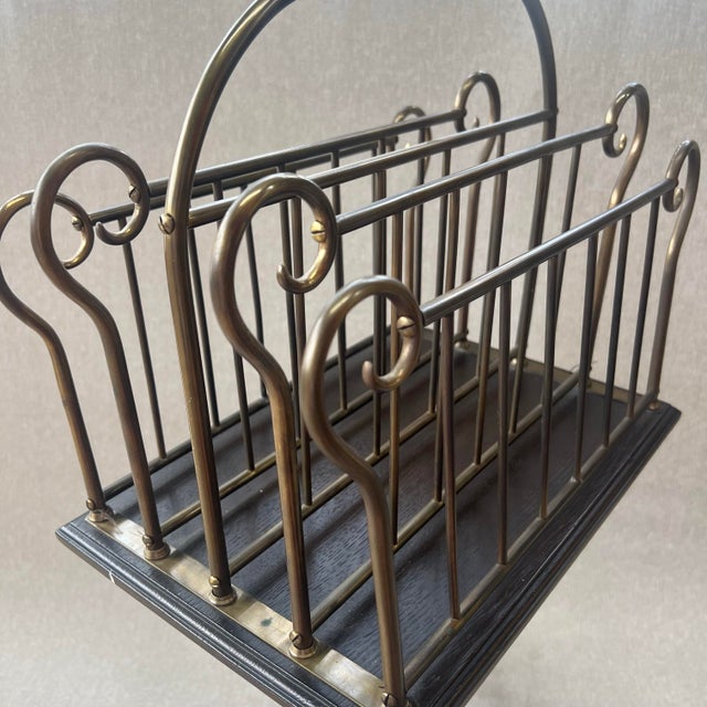 Mid 20th Century Victorian Revolving Magazine Rack | Chairish