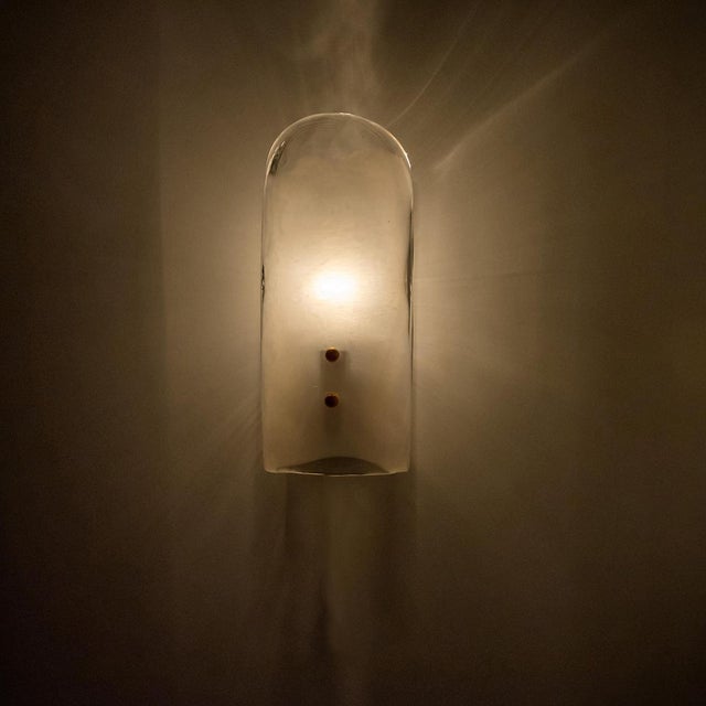 Brass and Hand Blown Murano Glass Wall Lights by J.T. Kalmar, 1960s For Sale - Image 13 of 15