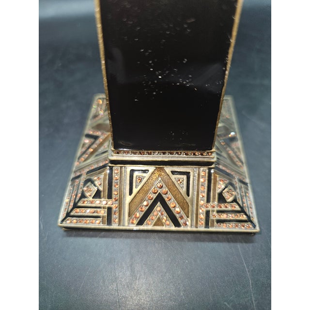 Vintage Michael Hero Enamaled Candlestick