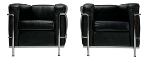 Vintage Black Leather LC2 Armchair by Le Corbusier & Charlotte Perriand for Cassina, 1990s