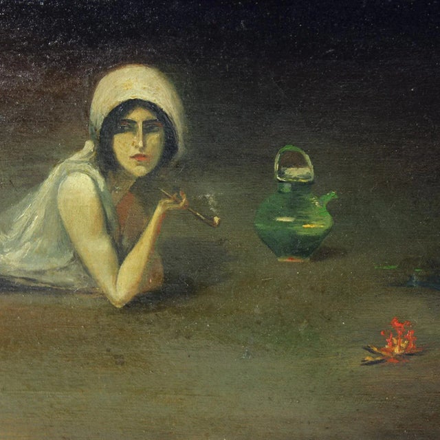 Zamutov, Young Lady, 1940s, Oil Painting, Framed For Sale - Image 4 of 9