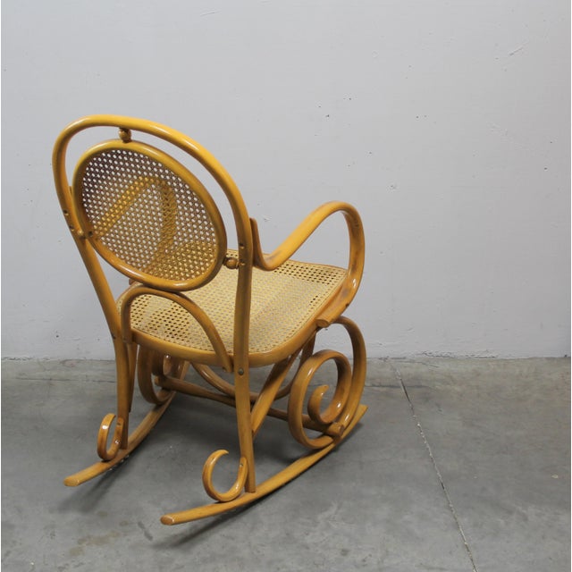 1980s Vintage Rocking Chair in Beech, 1980s For Sale - Image 5 of 7