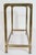 Metal Burnished Brass and Glass Console Sofa Hall Table in the Style of Mastercraft For Sale - Image 7 of 8