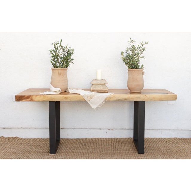 Live Edge Thick Top Dining Table For Sale - Image 11 of 11