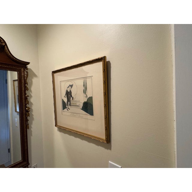 1910s Umberto Brunelleschi "Le Docteur Ballanzone" 1914 Original Pochoir-Colored Engraving, Framed For Sale - Image 9 of 12