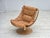 Scandinavian Swivel Armchair in Leather and Bentwood, 1980s For Sale - Image 17 of 18