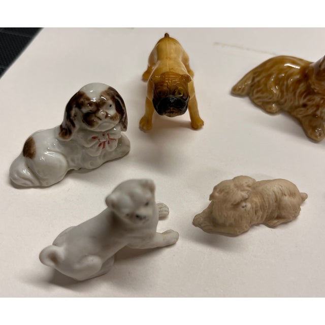 1970s Vintage Miniature Ceramic Dogs Set/12 For Sale - Image 5 of 8