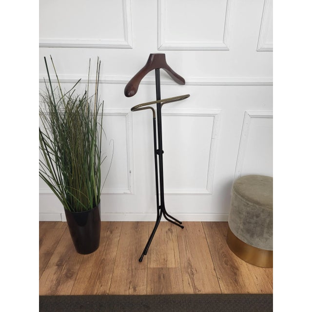 Vintage Italian Brass and Metal Valet Stand by Ico & Luisa Parisi, 1950s For Sale - Image 4 of 8