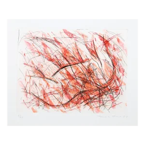 1980s "St. Joan Variant II Fire" Etching by Louisa Chase