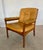 1970s Vintage Swedish Tan Leather and Wood Lounge Chair by Göte Möbler, 1970s For Sale - Image 5 of 18
