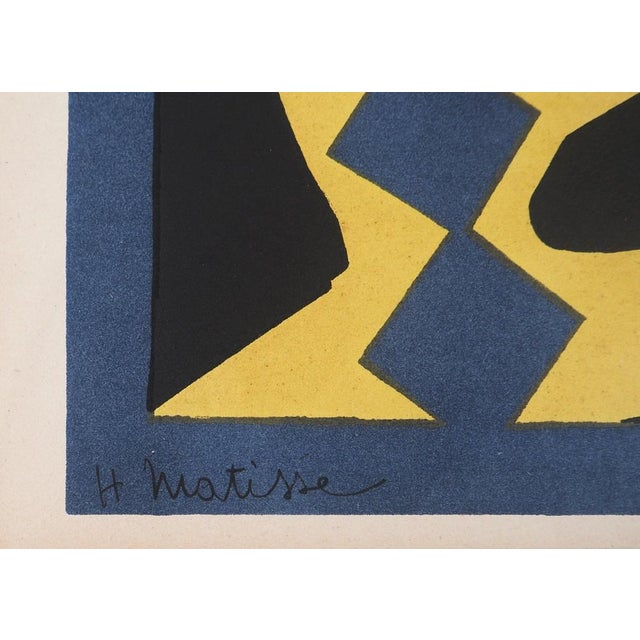Modern Henri Matisse, Découpage sur fond bleu, Lithograph For Sale - Image 3 of 7