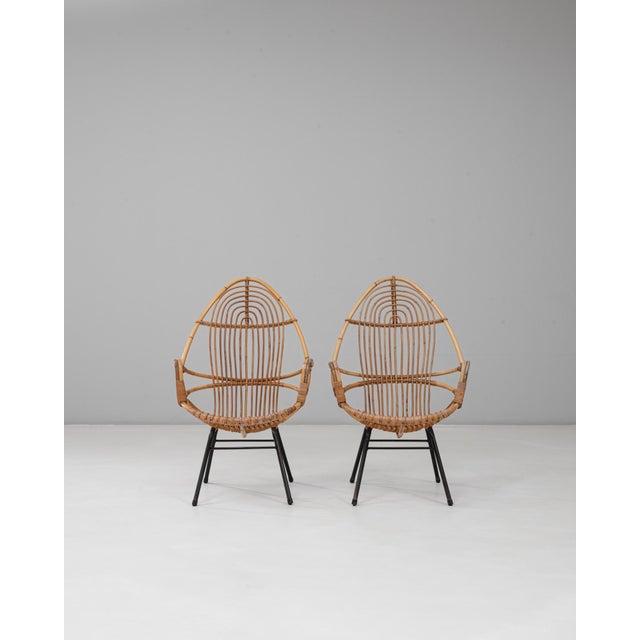 French Provincial 1960s French Bamboo Lounge Chairs - A Pair For Sale - Image 3 of 18