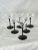 1980s Luminarc French Martini Glasses With Black Stems - Set of 6 For Sale - Image 4 of 11